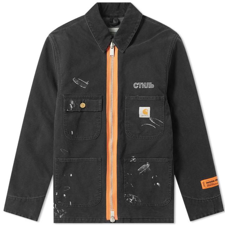 Photo: Heron Preston x Carhartt WIP Jacket Black & Crystal