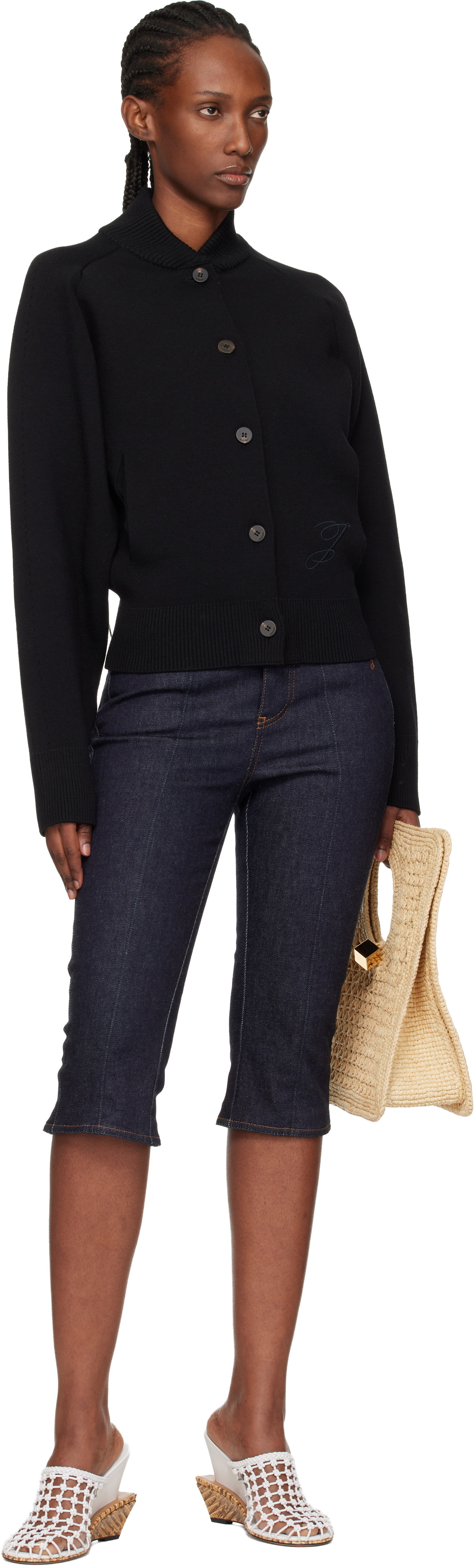 JACQUEMUS Black 'The Lavande' Cardigan Sweater