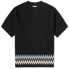 Jil Sander+ Men's Jil Sander Plus Knit T-Shirt in Black/Haze/Chocolate/Porcelain