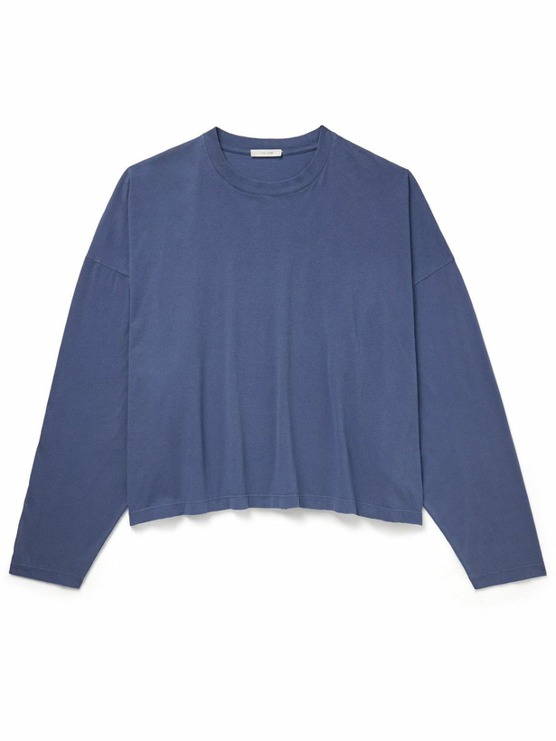 Photo: The Row - Haru Cotton-Jersey T-Shirt - Blue