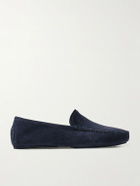 Thom Sweeney - Cashmere-Lined Suede Slippers - Blue