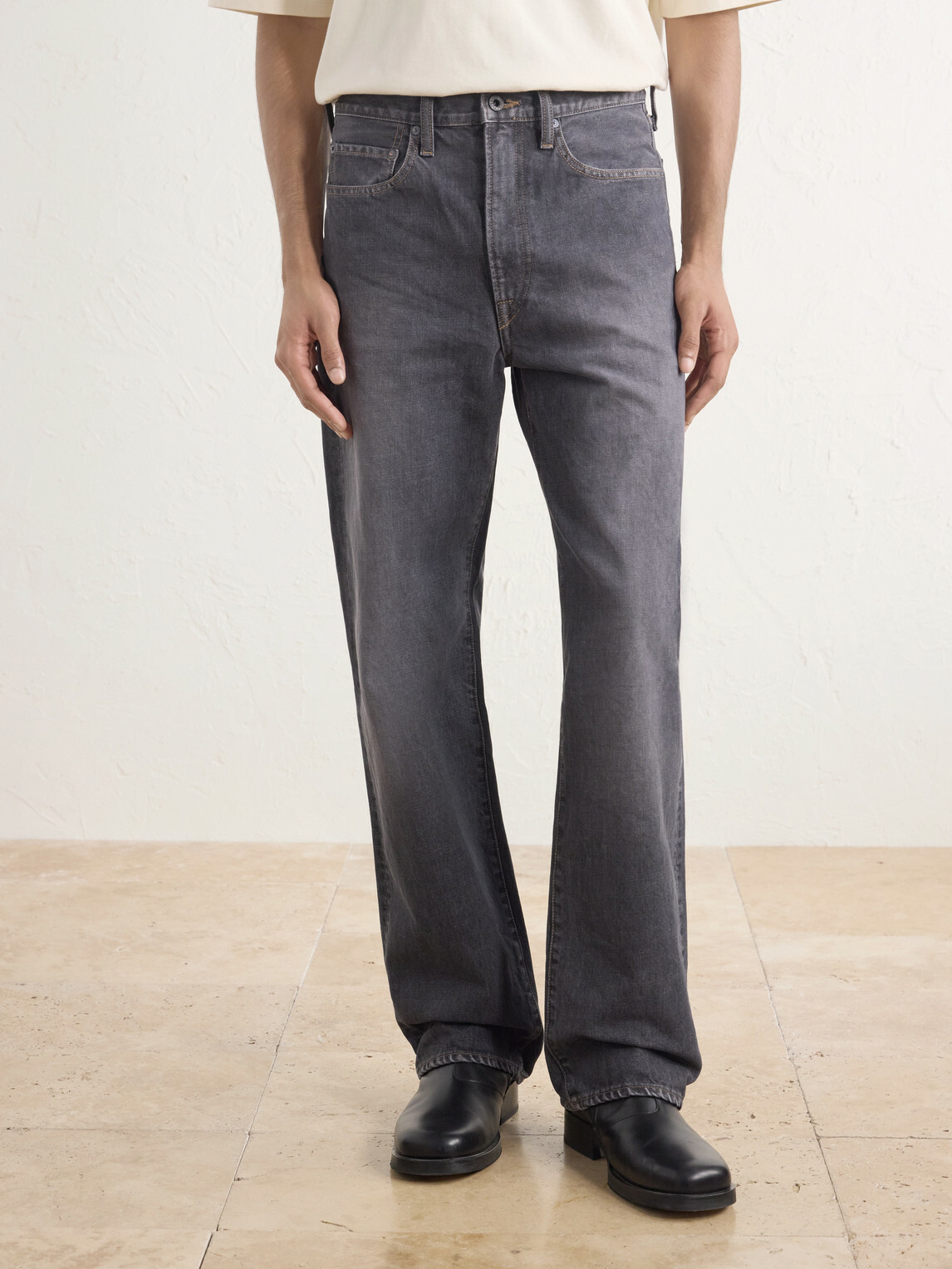 KAPITAL - Straight-Leg Jeans - Black