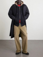 Burberry - Checked Cotton-Jersey Zip-Up Hoodie - Black