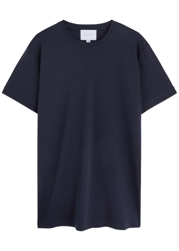 Photo: Raith Luxe Mercerized Cotton T-shirt Navy