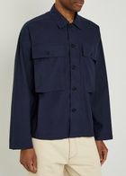 Ymc Chest Patch Pocket Cotton Shirt Blue
