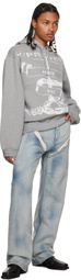 Y/Project Gray Print Hoodie