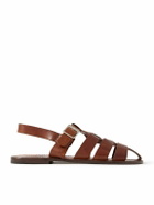 Grenson - Quincy Leather Fisherman Sandals - Brown
