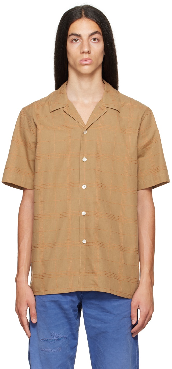PS by Paul Smith Tan Check Shirt PS by Paul Smith