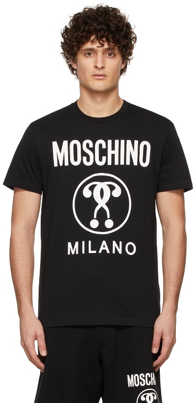 Photo: Moschino Black Double Question Mark T-Shirt