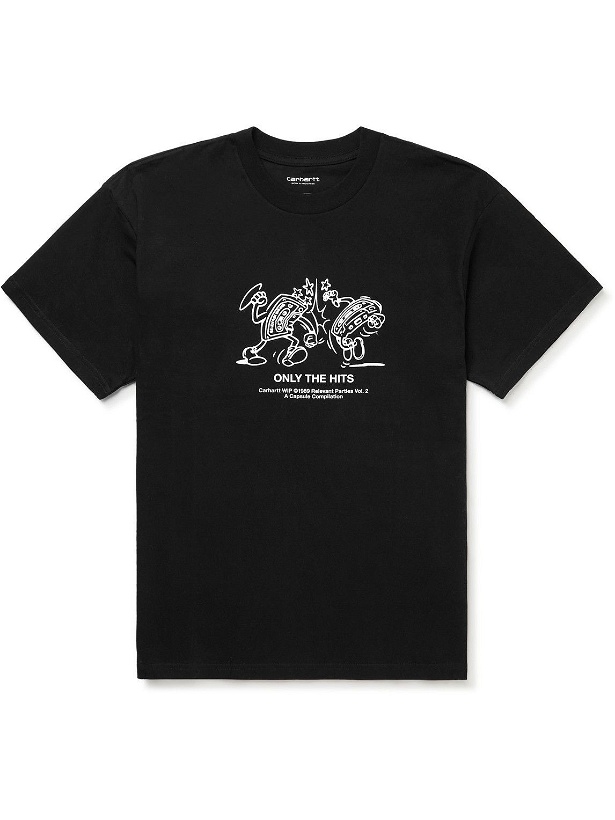 Photo: Carhartt WIP - Relevant Parties Vol.2 Printed Organic Cotton-Jersey T-Shirt - Black