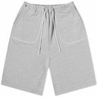 Uniform Bridge Men's Basic Half Sweat Pant in Melange Grey