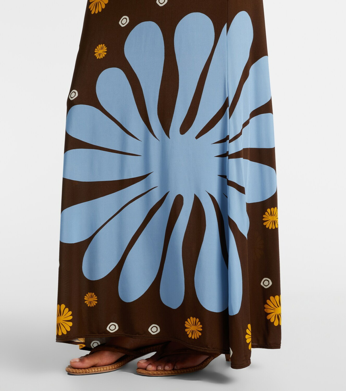 Cala de la Cruz Rocco floral jersey maxi dress