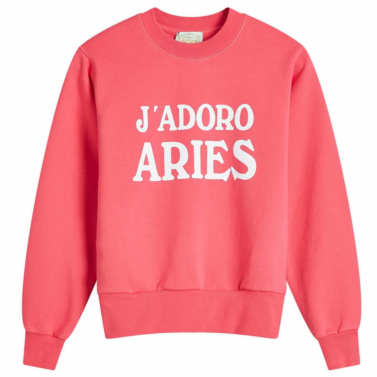 Aries Women's Baby Fit J'Adoro Sweatshirt in Magenta 
