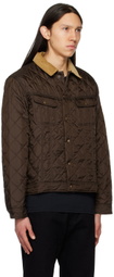 Noah Brown Quilted Trucker Jacket