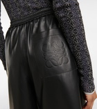 Loewe - Leather cropped pants