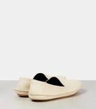 The Row Vasko leather slip-on shoes