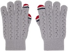 Thom Browne Gray Touchscreen Gloves