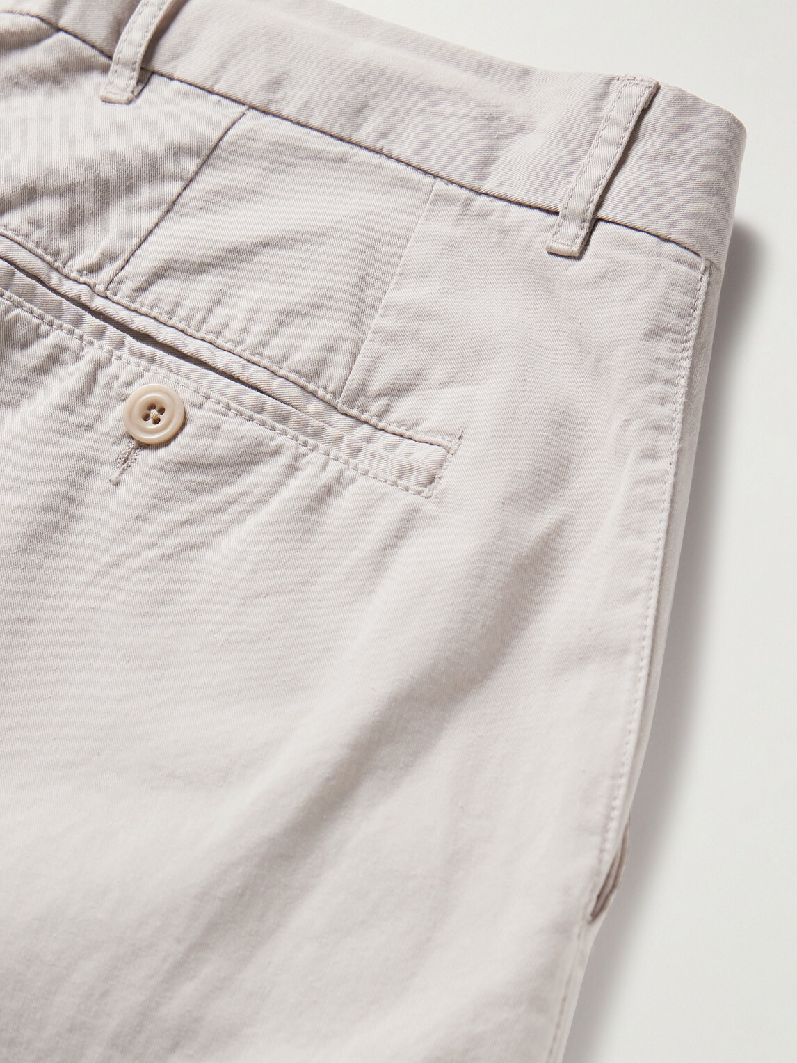 Hartford - Taylor Straight-Leg Cotton-Gabardine Trousers - Neutrals