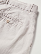 Hartford - Taylor Straight-Leg Cotton-Gabardine Trousers - Neutrals