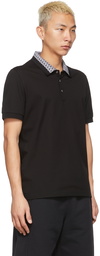 Salvatore Ferragamo Black Gancini Collar Polo