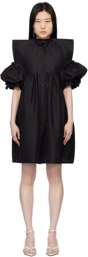 Photo: Pushbutton Black Square Minidress