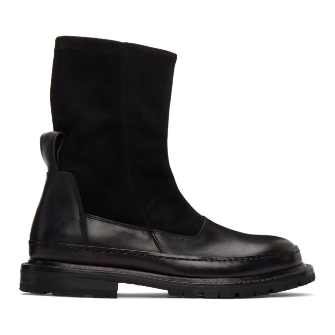 Photo: ADYAR SSENSE Exclusive Black Suede Chelsea Boots