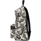 Saint Laurent Black and White Printed City Backpack