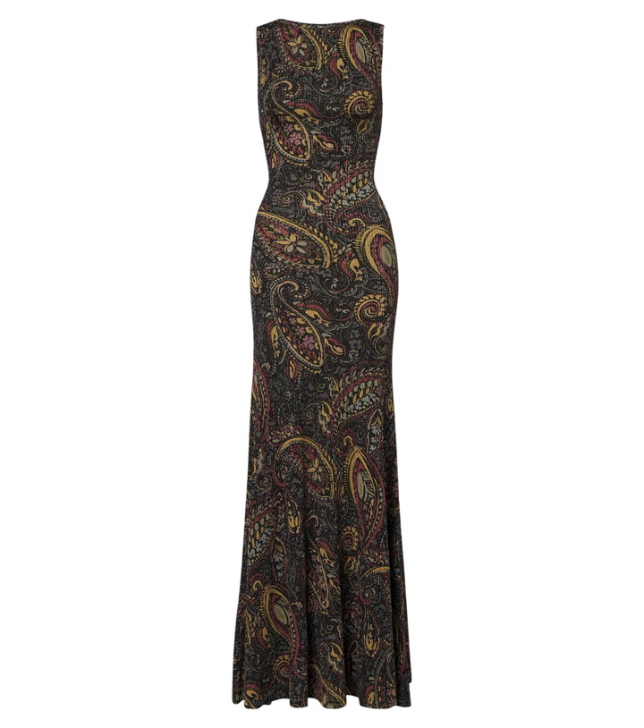 Photo: Etro Printed ribbed-knit maxi dress