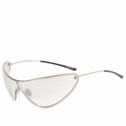 Acne Studios Men's Metallic Sunglasses in Transparent/Silver 