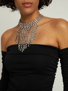 ALESSANDRA RICH - Crystal Necklace W/ Fringes