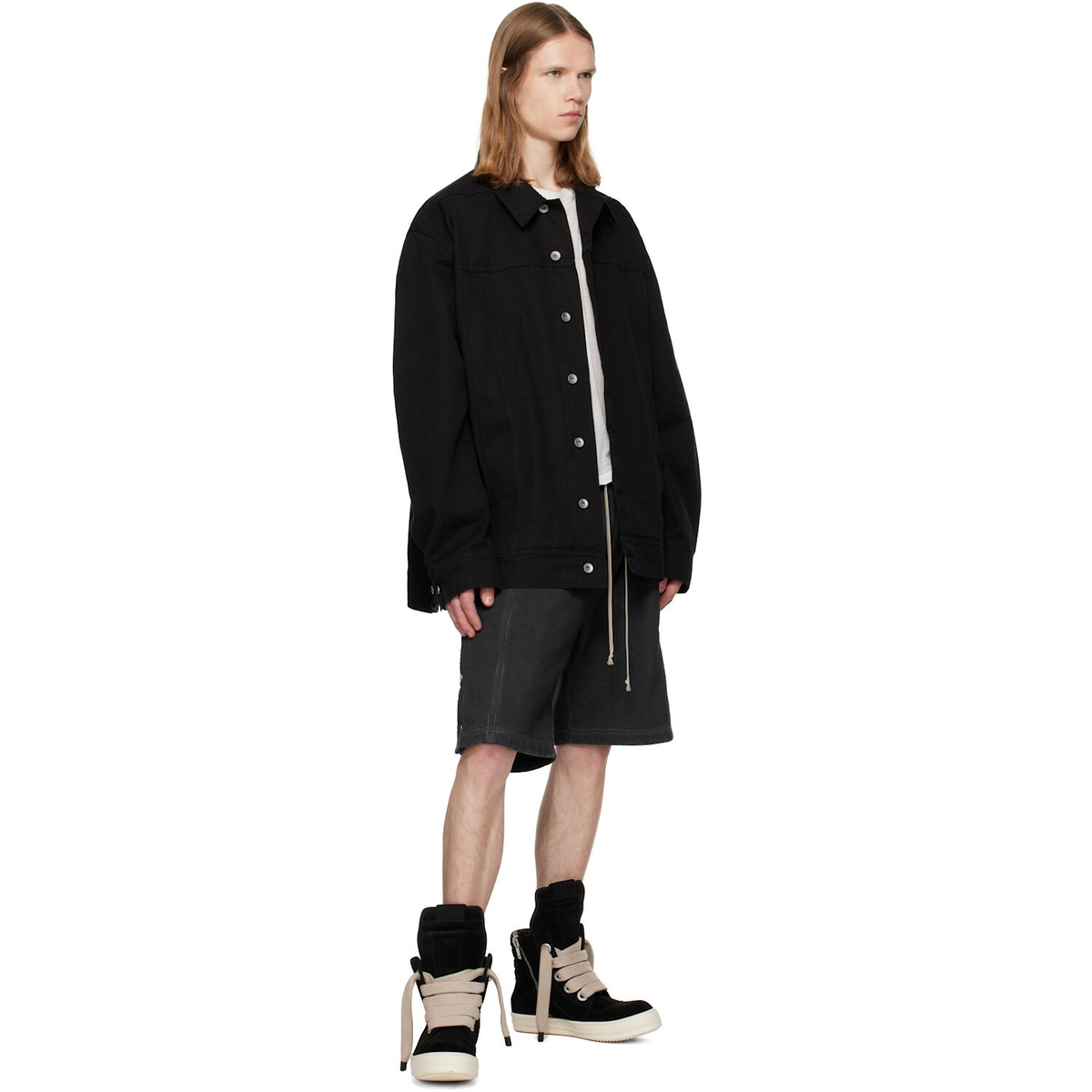 Rick Owens DRKSHDW Black Tower Pusher Shorts