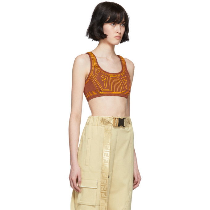 Fendi Orange Forever Fendi Sports Bra Fendi