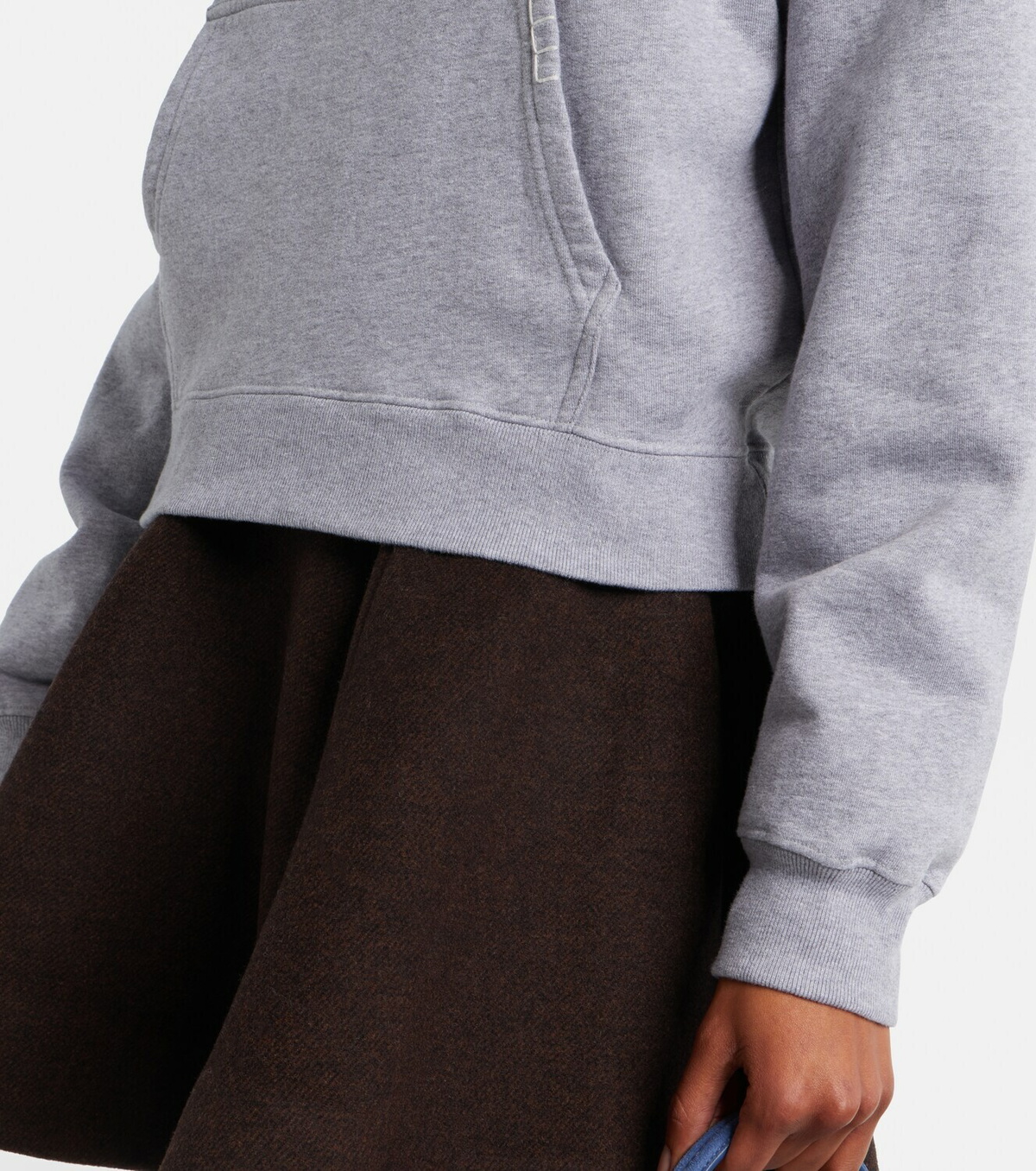 JW Anderson Cropped cotton hoodie