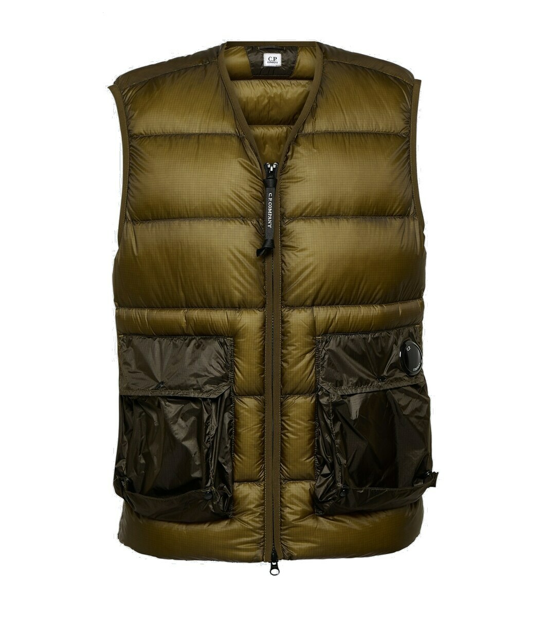 【名作】C.P. COMPANY Down Vest C.P. Company Men's D.D Shell Down Vest in Vintage Khaki C.P. Company