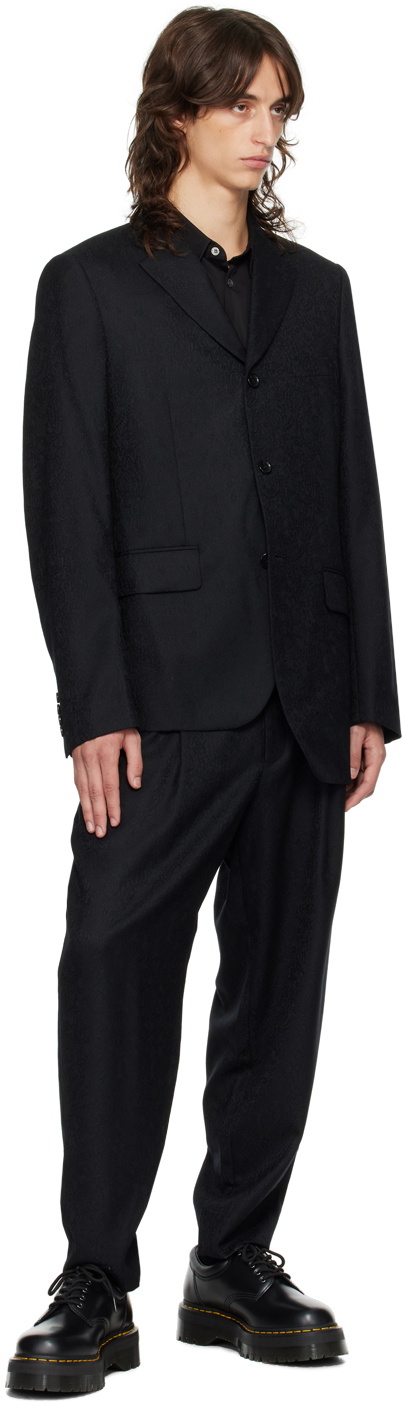 Comme des Garçons Homme Deux Black Paisley Trousers