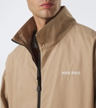Miu Miu Cotton gabardine blouson jacket