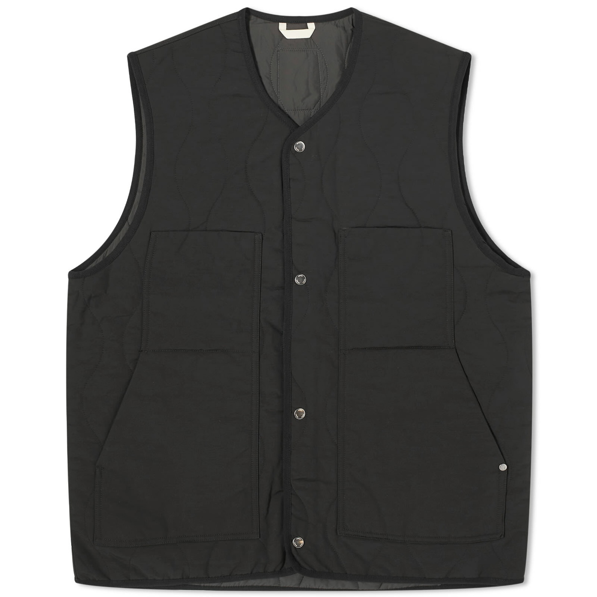 Photo: Norse Projects Men's Peter Waxed Nylon Insulated Vest in Black