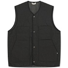 Norse Projects Men's Peter Waxed Nylon Insulated Vest in Black