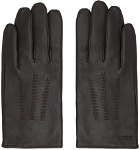 BOSS Brown Logo Gloves