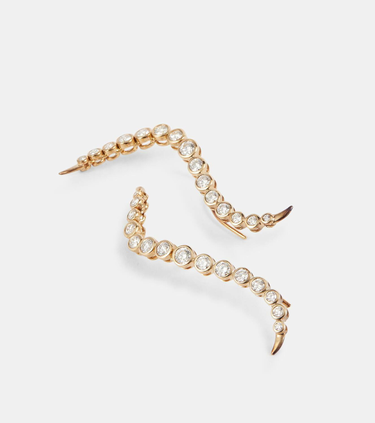 Ondyn Elettra 14kt gold earrings with white diamonds