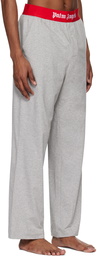 Palm Angels Gray Buttoned Pyjamas Pants