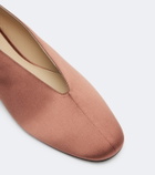 Le Monde Béryl Olympia embellished satin ballet flats