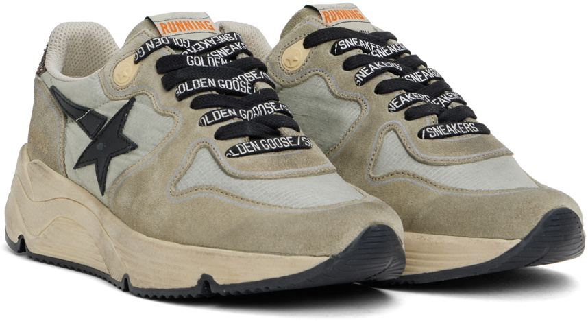 Golden Goose Taupe Running Sole Sneakers Golden Goose Deluxe