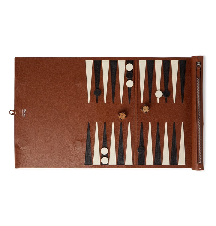 Photo: Métier - Leather Backgammon Set - Brown