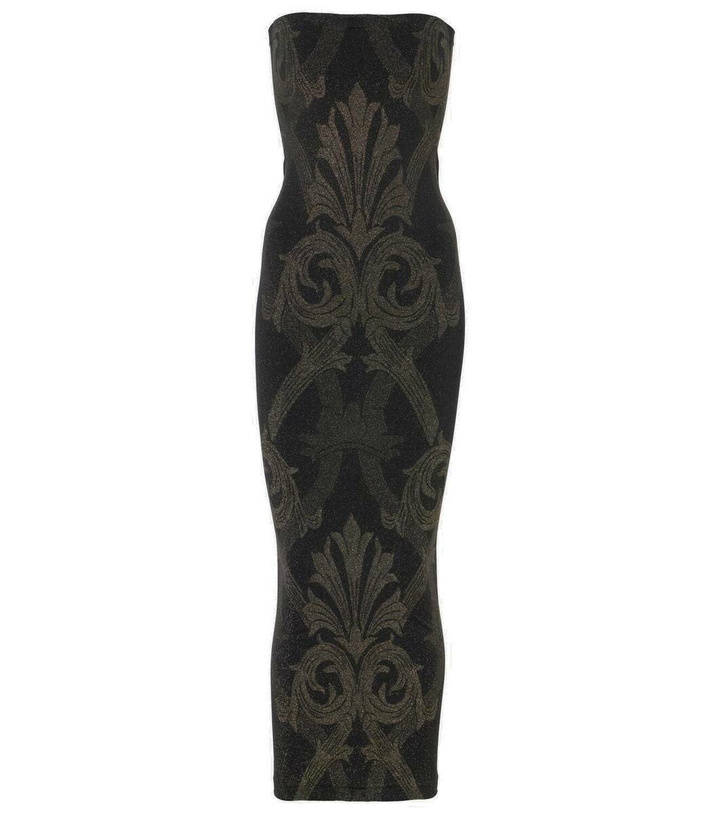 Photo: Wolford x Etro lamé jacquard midi dress