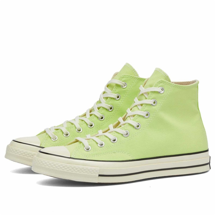 Photo: Converse Chuck Taylor 1970S Hi-Top Sneakers in Citron This/Egret/Black