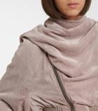 Rick Owens Scarf Flight chenille bomber jacket