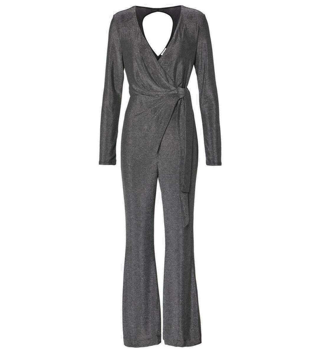 【Diane von Furstenberg】Vネック tie-waistジャンプスーツ Diane von Furstenberg - Printed tie-waist jumpsuit Diane von