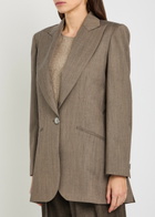 Emporio Armani Wool-blend Blazer Taupe