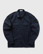 Stone Island Overshirt Supima Cotton Twill Strech Blue - Mens - Overshirts